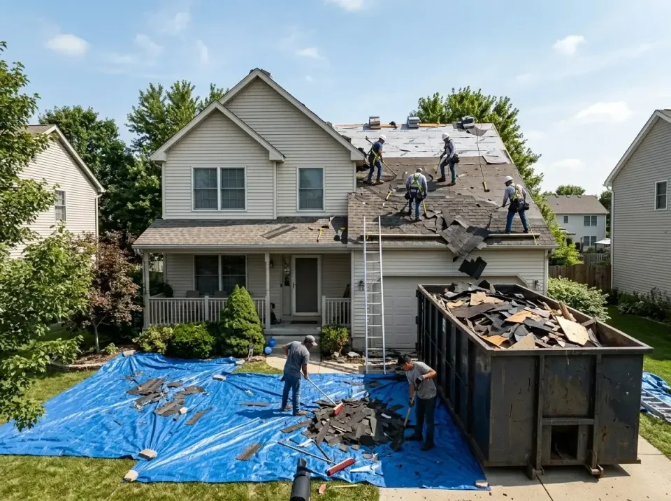 roof-replacement-debris-remova-004 — frequently asked questions, Cheapest Dumpster Rentals in Columbia, IL
